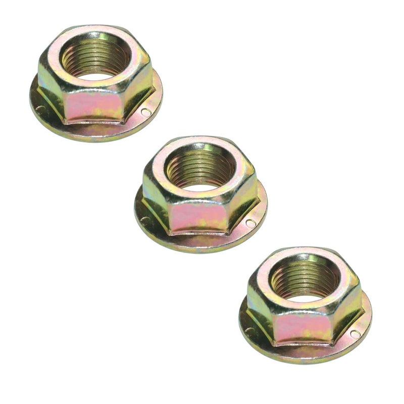 Metalsuberg Spindle Blade Nuts of Hex Flanged, 5/8"-18 Thread.Replaces 712-0417, 753-05549, 912-0417A for Cub Cadet,Zero Turn Mower RZT50, MTD, White, Toro, Troy Bilt Garden Tractors (3pcs Pack) - Image 1